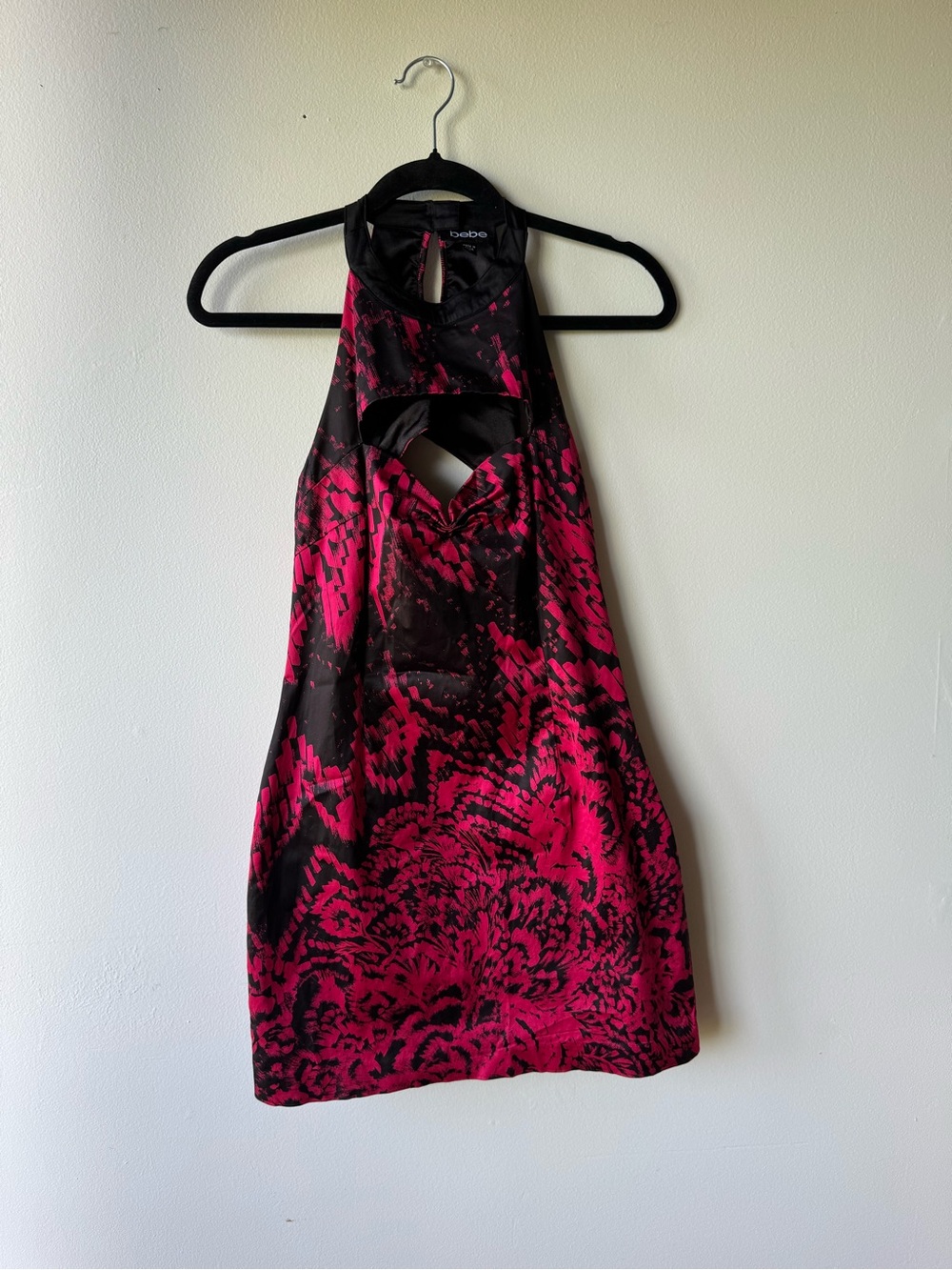 Bebe Y2K Black & Pink Cutout Bodycon Dress - Picture 5 of 8